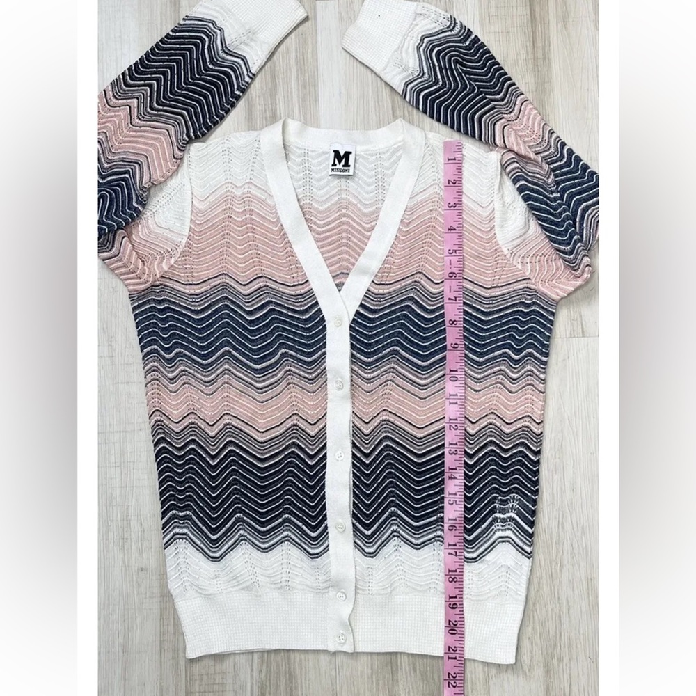 MISSONI Multicolored METALLIC BUTTON DOWN TOP. M - Picture 5 of 9